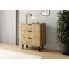 Top E Shop SCANDI 3S SLIM OAK ARTISAN CHEST OF DRAWERS