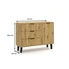 Top E Shop SCANDI 1D3S SLIM OAK ARTISAN CHEST OF DRAWERS
