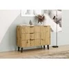Top E Shop SCANDI 1D3S SLIM OAK ARTISAN CHEST OF DRAWERS