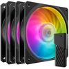 Procesoriaus Aušintuvų Rinkinys - Cooler Master Mobius 120P ARGB 3 Vnt. Juodas