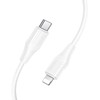 Silikoninis laidas USB C į Lightning Hoco 27W 1 m X124 baltas