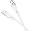 Silikoninis laidas USB C į USB C Hoco 3A 60W 1 m X109 baltas