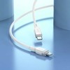 Silikoninis laidas USB C į USB C Hoco 3A 60W 1 m X109 baltas