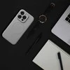 OEM dėklas, skirtas „iPhone 15 PRO“ silikoniniam „Mag“ dėklui, suderinamas su „MagSafe“ (fotoaparato apsauga), titano pilkos spalvos.