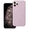 OEM dėklas, skirtas „iPhone 11 PRO“ silikoniniam „Mag“ dėklui, suderinamas su „MagSafe“ (apsauga nuo kameros), rožinis