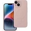 OEM dėklas, skirtas „iPhone 14“ silikoniniam „Mag“ dėklui, suderinamas su „MagSafe“ (apsauga nuo kameros), rožinis