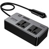 Išmanus dvigubas automobilio inverterinis įkroviklis Hoco 2 žiebtuvėlių jungtys max 200W PD66W/1C2A Z66 juodas