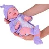Jokomisiada Besišypsanti kūdikio lėlė su violetiniu megztiniu ir kepuraite 40 cm ZA5321