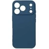 OEM dėklas, skirtas iPhone 17 Pro / 18 Pro (žemas kameros kraštas), minkštas, tamsus, mėlynas