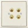 Speaker connection socket LIREGUS MODERN. 2-gang. beige