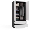 Top E Shop MALWA SS-90 wardrobe, anthracite/baltas