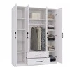 Top E Shop Drabužinė - Topeshop Romana 160 Biel Kplb 11 Lentynos 4 Durys Balta