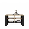 Top E Shop MODERN 4P ARTISAN COFFEE TABLE WITH Juodos KOJOS