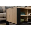 Top E Shop MODERN 4P ARTISAN COFFEE TABLE WITH Juodos KOJOS