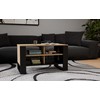 Top E Shop MODERN 4P ARTISAN COFFEE TABLE WITH Juodos KOJOS