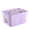 Storage box with lid Keeeper. 24 l. violetinė color