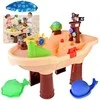 Jokomisiada Vanduo table + sandbox 2 in 1 PIRATE BOAT blows soap bubbles ZA4995