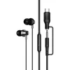 su laidu ausinės su mikrofonu Jack 3,5 mm/ USB C Hoco M119A juodas