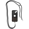 Dėklas OEM SWING (6 mm) telefono virvelė, reguliuojamo ilgio telefono pakabukas / laido ilgis 165 cm (maks. 82,5 cm kilpoje) / ant peties arba kaklo - juodas