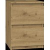 Top E Shop Naktinis Staliukas - Malwa, 2 Stalčiai, Ąžuolas Artisan