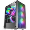 „tacens Mars Gaming MC-F Juodas“, ATX žaidimų pusiau bokštas, grūdinto stiklo langas, metalinis tinklelio priekis, 4x 120 mm ARGB ventiliatoriai