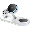 Tech-Protect A51 ArcticBoost 3in1 Magnetinis MagSafe belaidis įkroviklis 25W QI2.2 baltos spalvos