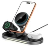 Tech-Protect A51 ArcticBoost 3in1 Magnetinis MagSafe belaidis įkroviklis 25W QI2.2 juodos spalvos
