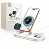 Tech-Protect A51 ArcticBoost 3in1 Magnetinis MagSafe belaidis įkroviklis 25W QI2.2 baltos spalvos