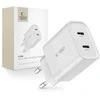 Tech-Protect C20W įkroviklis 2x USB-C PD 20W - baltas