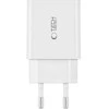 Tech Protect Sieninis įkroviklis 2x USB-C PD 35W + Cable USB-C – Lightning baltos spalvos