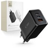 Tech-Protect C65W įkroviklis 2x USB-C PD 65W / USB-A QC 3.0 - juodas