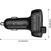 Tech-Protect CC07 3 PRIEVADŲ AUTOMOBILINIS ĮKROVIKLIS PD 54W + FM SIŲSTUVAS BLUETOOTH Juodas