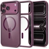 Tech-Protect Magmat Magsafe CC dėklas, skirtas iPhone 17 Pro / 18 Pro - Skaidri bordo