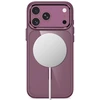 Tech-Protect Magmat Magsafe CC dėklas, skirtas iPhone 17 Pro Max / 18 Pro Max - Skaidri bordo spalva