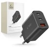 Tech-Protect NC30W įkroviklis 2x USB-C PD 30W / USB-A QC 3.0 - juodas