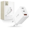 Tech-Protect NC30W įkroviklis 2x USB-C PD 30W / USB-A QC 3.0 - baltas