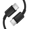 Tech-Protect NCA45W-GAN 2-Port laidinis įkroviklis PD 45W / QC3.0 + Type-C kabelis juodos spalvos