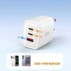 Tech-Protect NCA65W-GAN 3 prievadų tinklo įkroviklis PD 65W / QC3.0 Baltas
