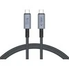 Tech-Protect UltraBoost Max USB-C 4.0 / USB-C 4.0 PD kabelis 240W 8K 40Gbps 1m – pilkas