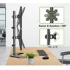 Laikiklis TECHLY 027552 Techly Dvigubas stalas LED/LCD monitoriaus rankena 13-27 2x10kg vertikaliai reguliuojama
