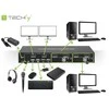 TECHLY 101928 2 prievadų DisplayPort/USB dviejų monitorių KVM jungiklis 2x1 su garsu