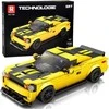 Jokomisiada Techniniai kaladėlės 319 detalių + lipdukai Geltona Sports Car ZA5260
