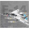 Jokomisiada Techniniai blokai F-14 Tomcat 1600 dalių Amerikiečių naikintuvas ZA5301