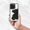 OEM dėklas, skirtas iPhone 16 PRO MAX, juodas meškiuko formos dėklas