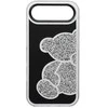 OEM dėklas, skirtas iPhone 17 AIR, meškiuko formos sidabrinis