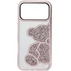 OEM dėklas, skirtas iPhone 17 Pro Max / 18 Pro Max (žemas kameros kraštas), meškiuko rožinis