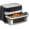 Gruzdintuvė Tefal Dual Easy Fry Flex EY922D 9 L Stand-alone Hot air fryer Juodas, Nerūdijantis plienas