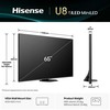 Televizorius Hisense 65U8Q 165.1 cm (65") 4K Ultra HD Smart TV Wi-Fi Juodas, Pilkas