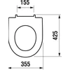 TOILET SEAT JIKA LYRA PLUS 42.5 x 35.5 cm