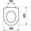 Unitazo dangtis Jika Lyra Plus 93384, 37,5 x 43,5 cm
